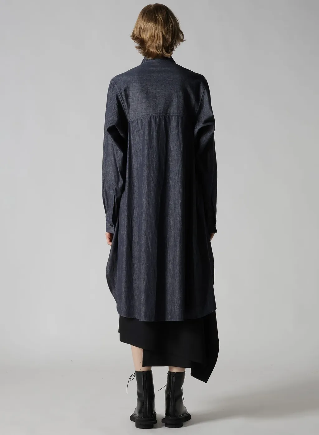 6Oz Denim Garment Finish Military Shirt Dress