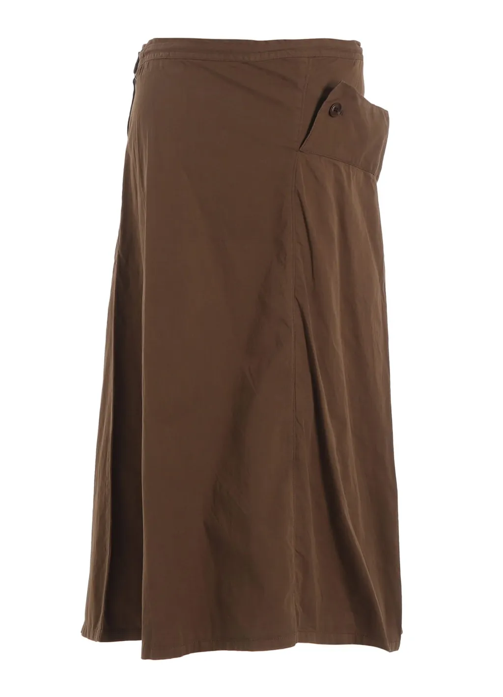 Cotton Twill Garment Dye Right Big Belt Skirt