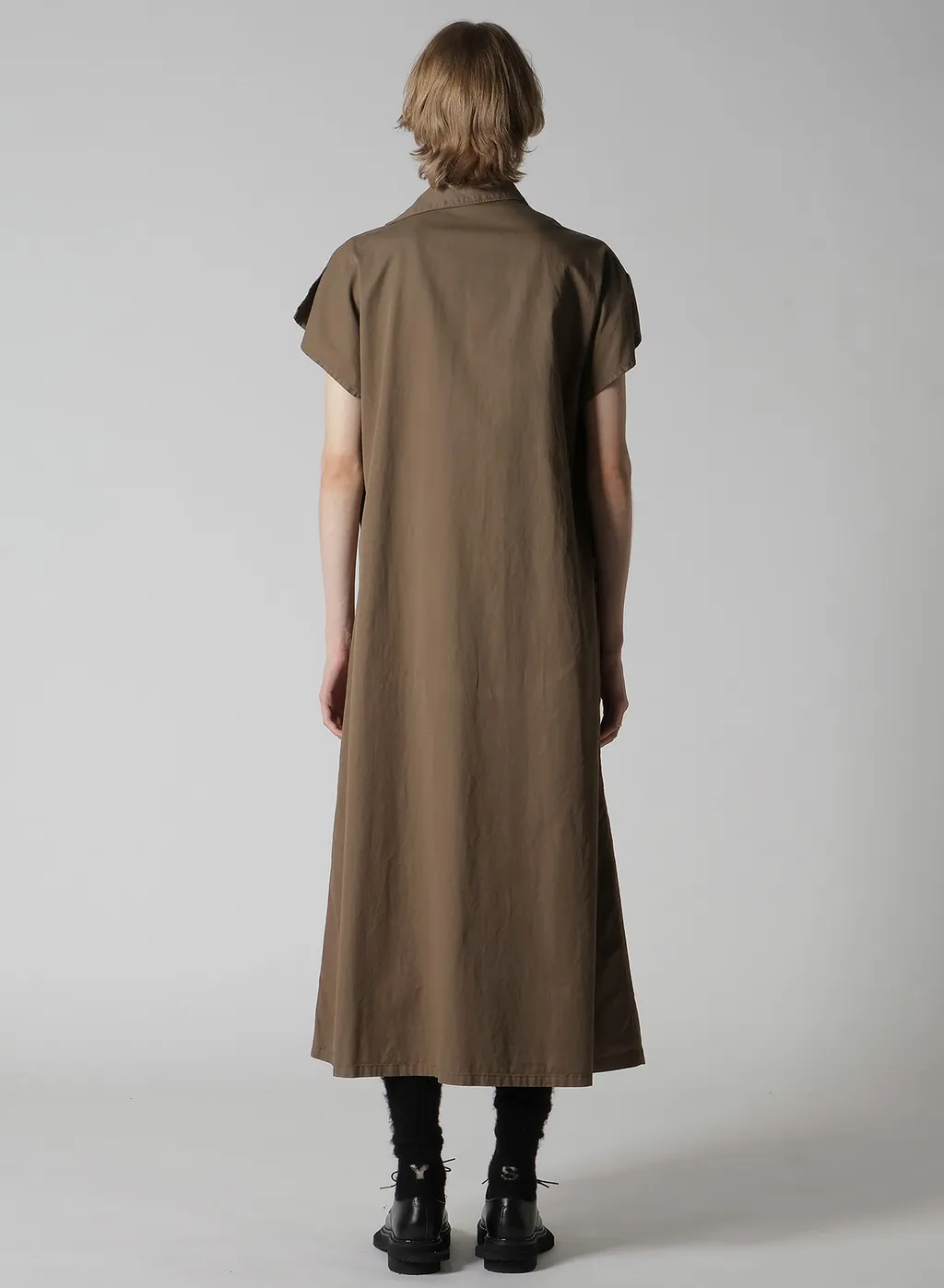 Cotton Twill Garment Dye French Sleeve Dress