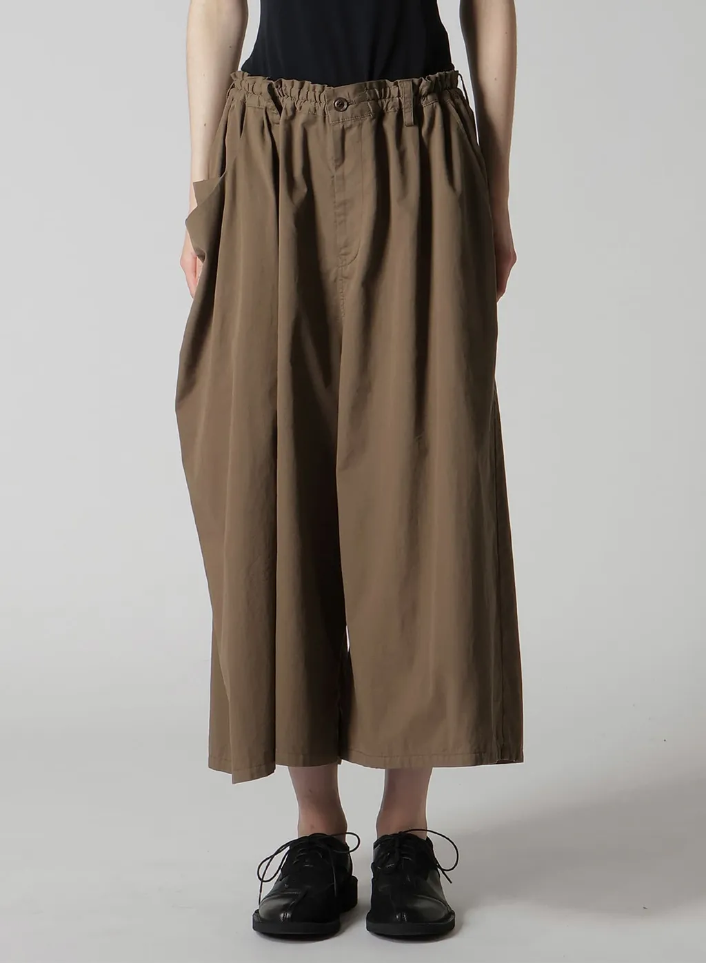 Cotton Twill Garment Dye Right Side Drape Pants