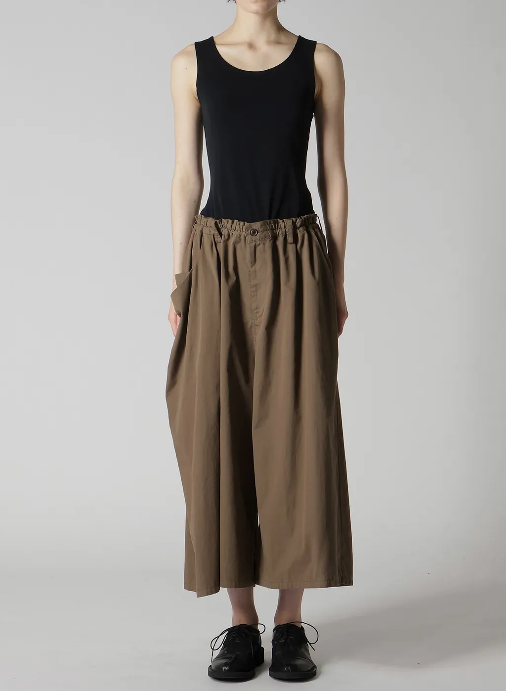 Cotton Twill Garment Dye Right Side Drape Pants
