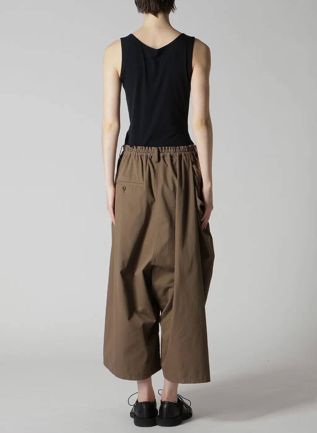 Cotton Twill Garment Dye Right Side Drape Pants