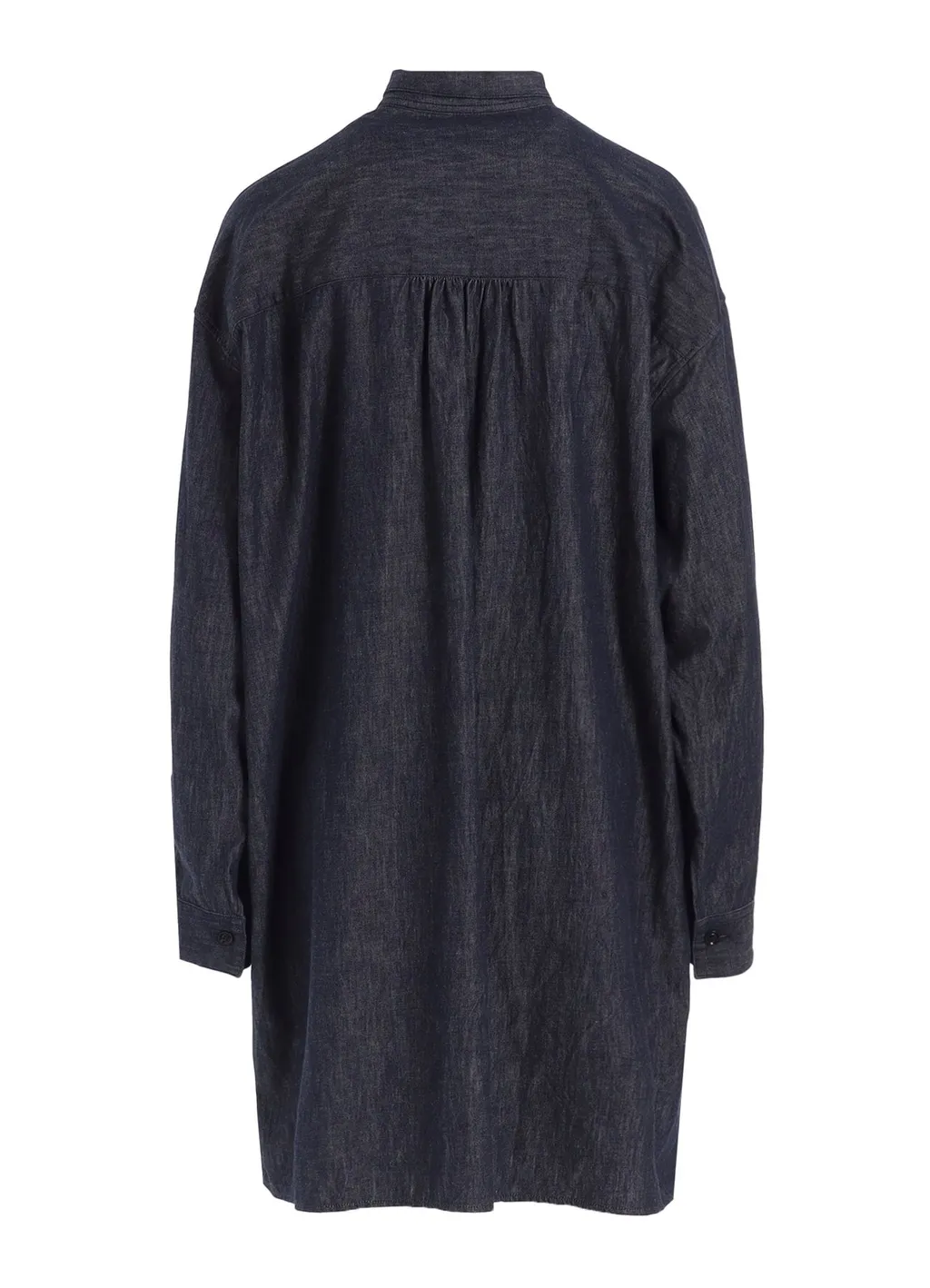 6Oz Denim Garmentfinish Design Collar Big Blouse
