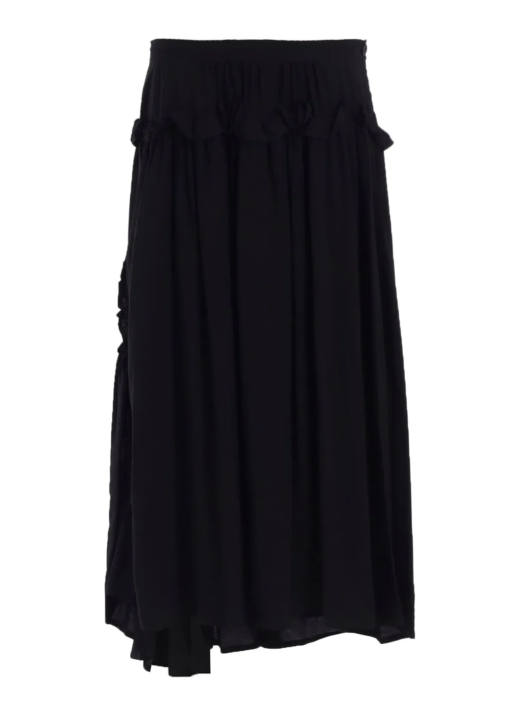 Hard-Twist Serge Frill Gather Skirt