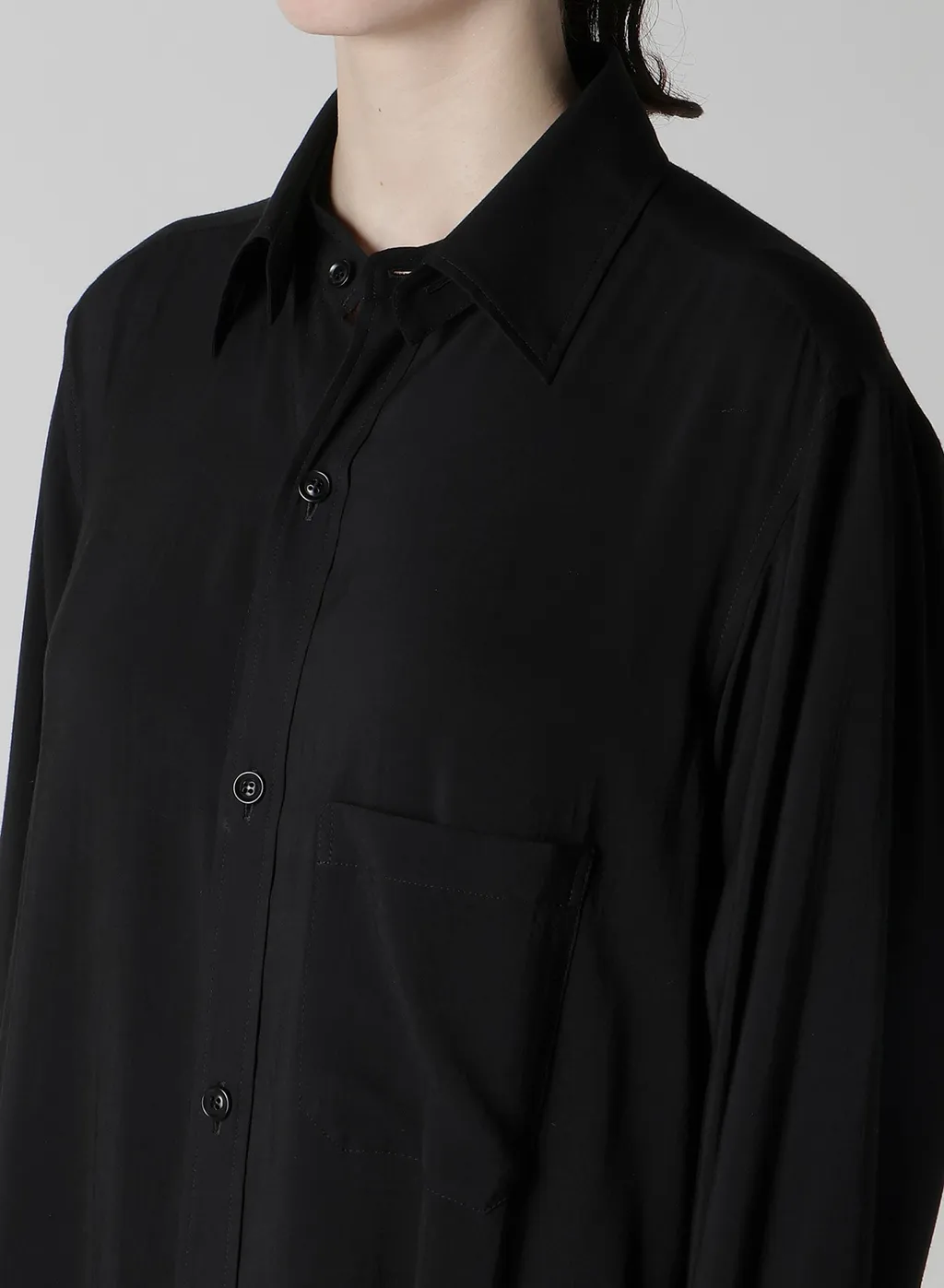 Hard-Twist Serge Cloth Placket Dress