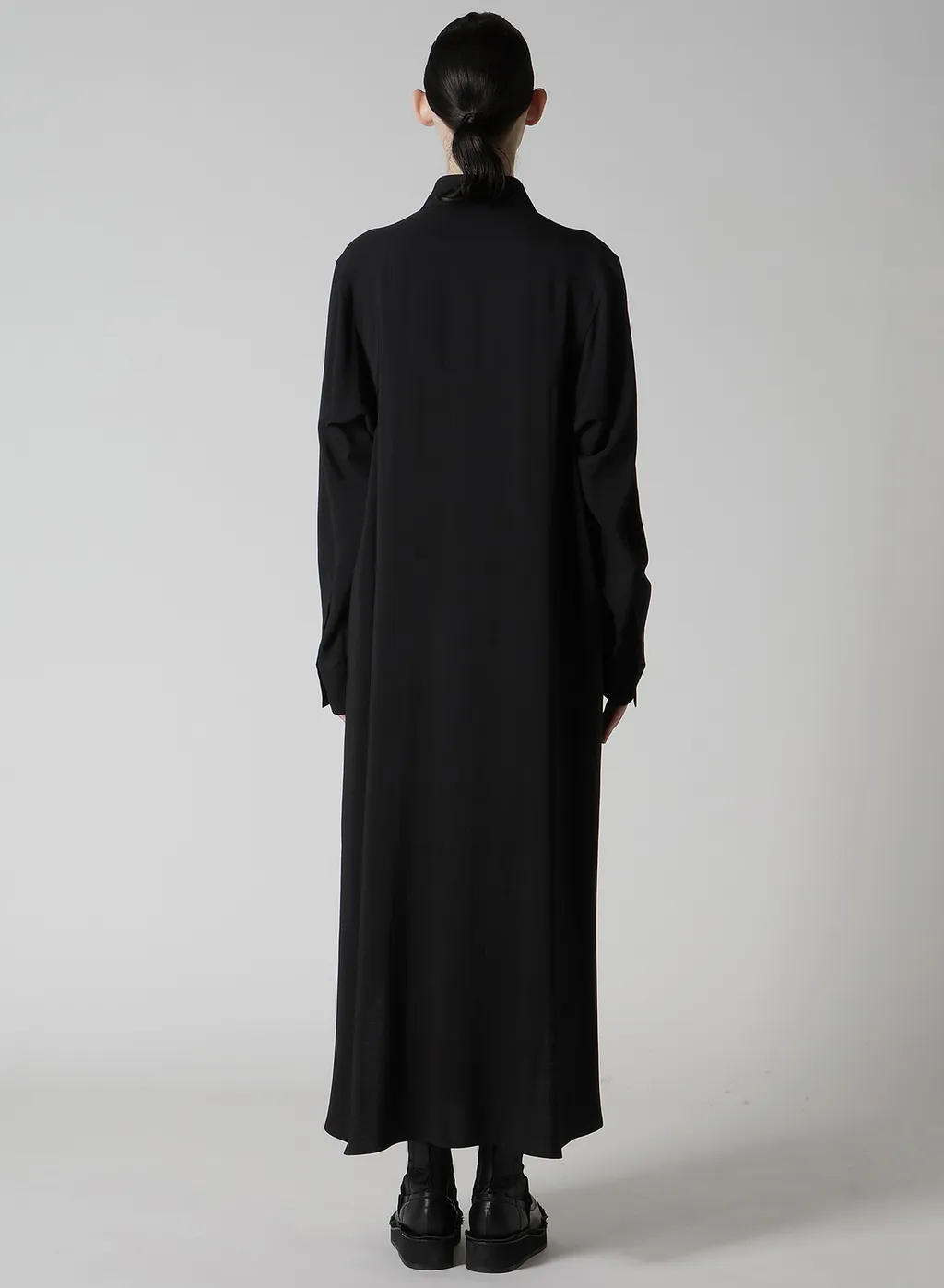 Hard-Twist Serge Cloth Placket Dress