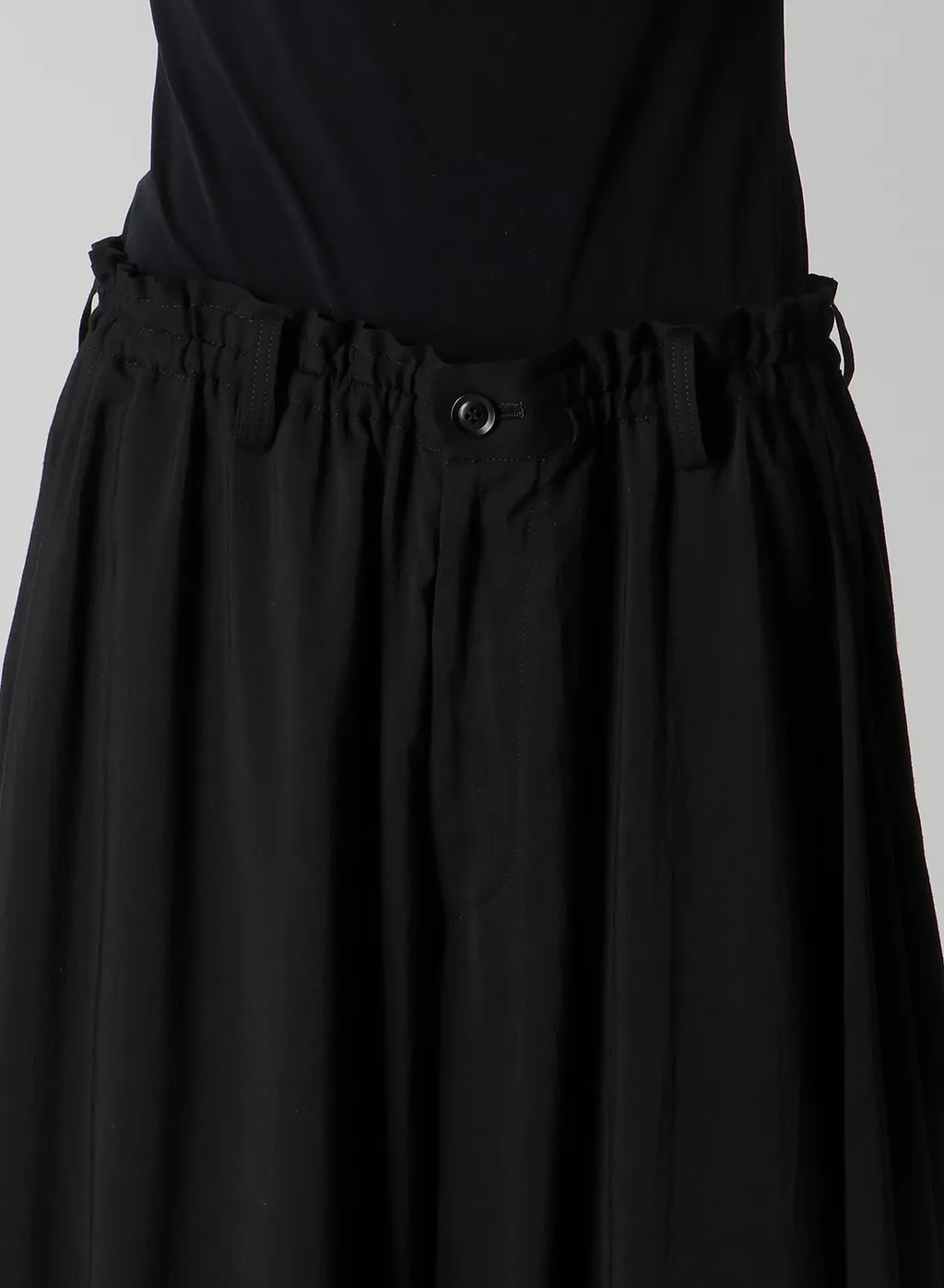 Hard-Twist Serge Left Double Button Open Pants
