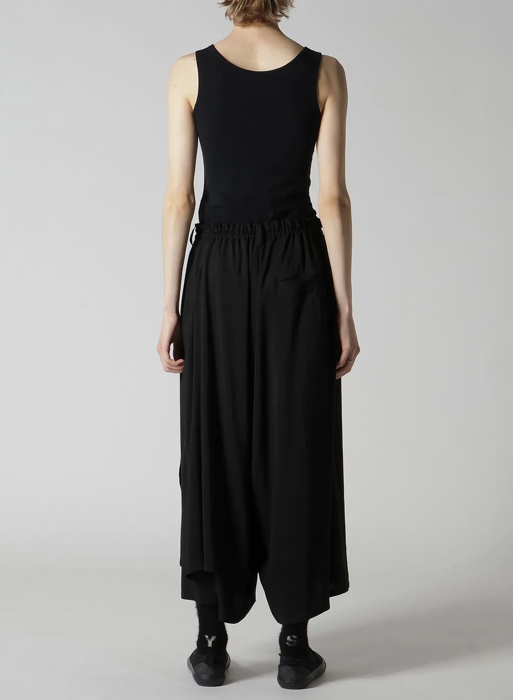Hard-Twist Serge Left Double Button Open Pants