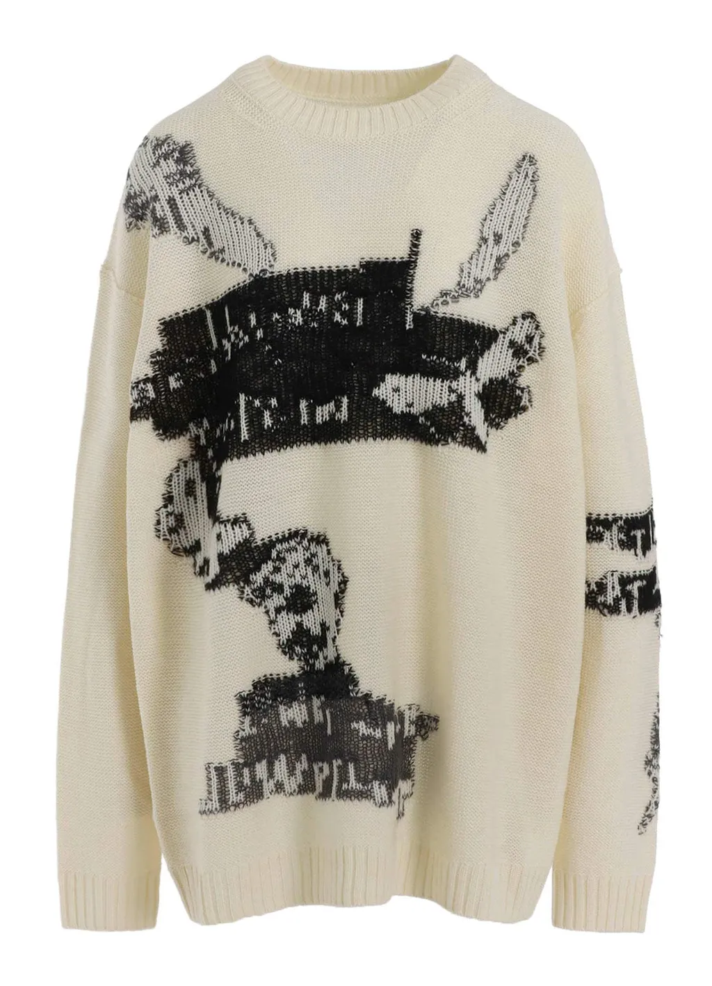 Reversible Intarsia W Jq Pullover