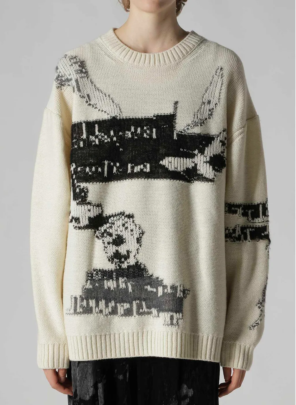 Reversible Intarsia W Jq Pullover