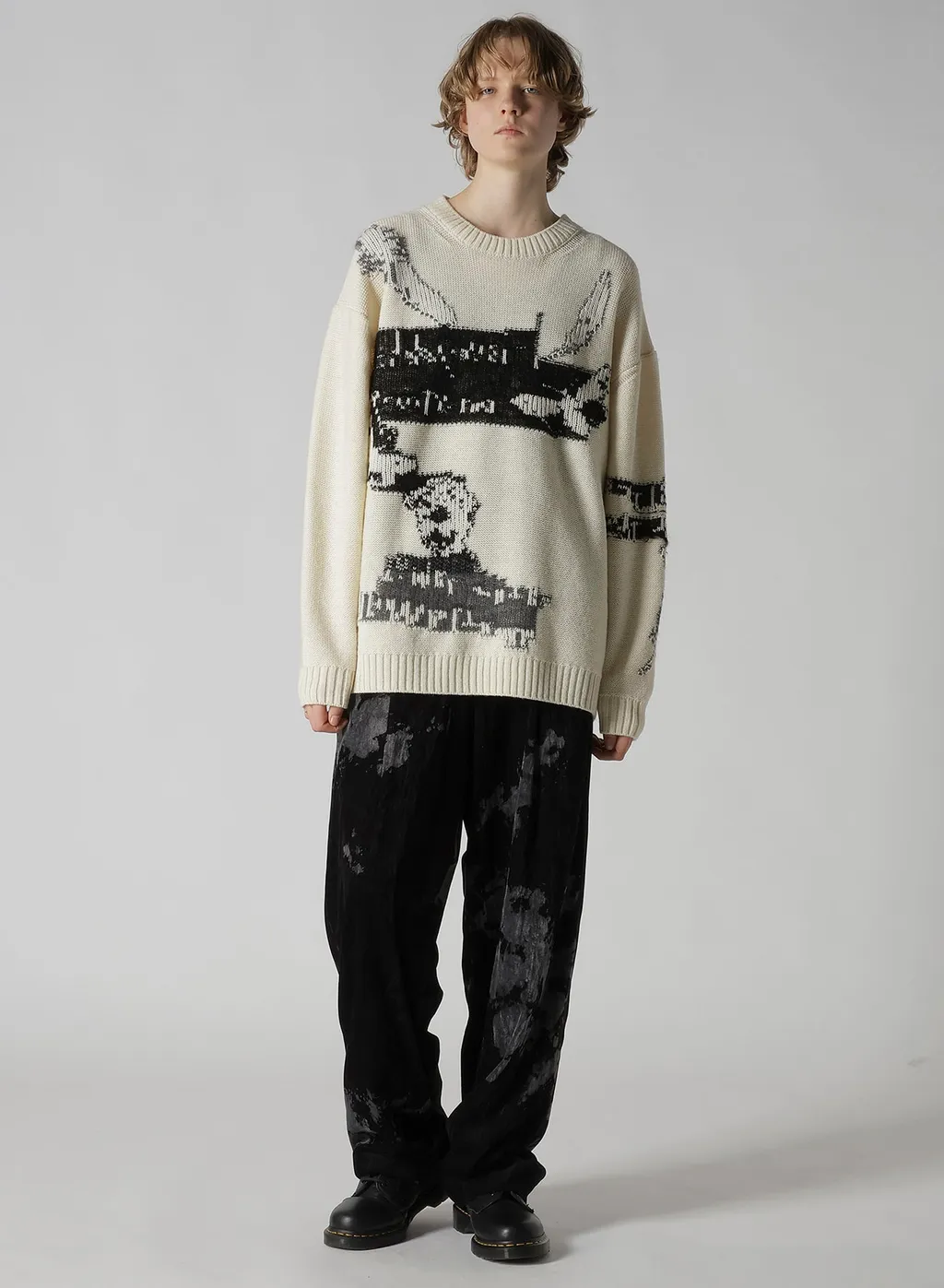 Reversible Intarsia W Jq Pullover