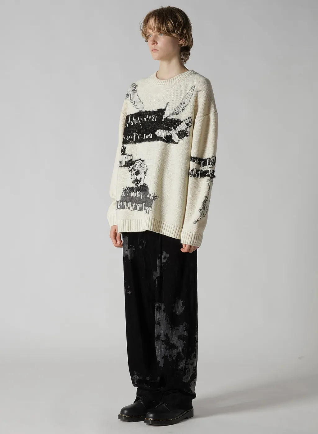 Reversible Intarsia W Jq Pullover