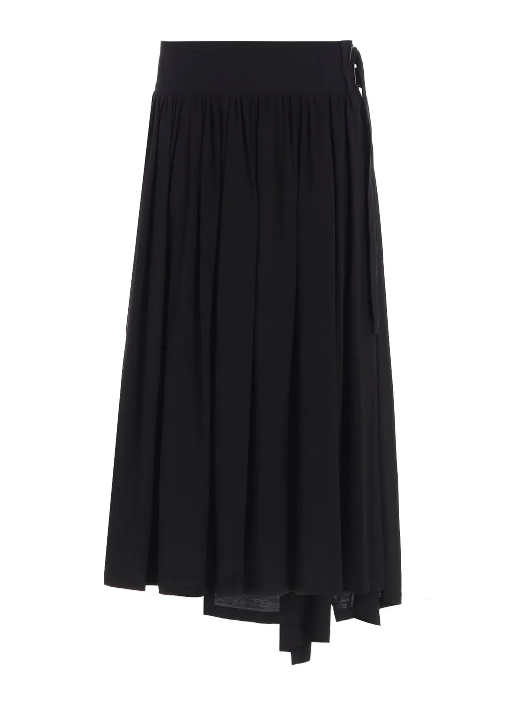 Hard-Twist Serge Asymmtric Gather Skirt