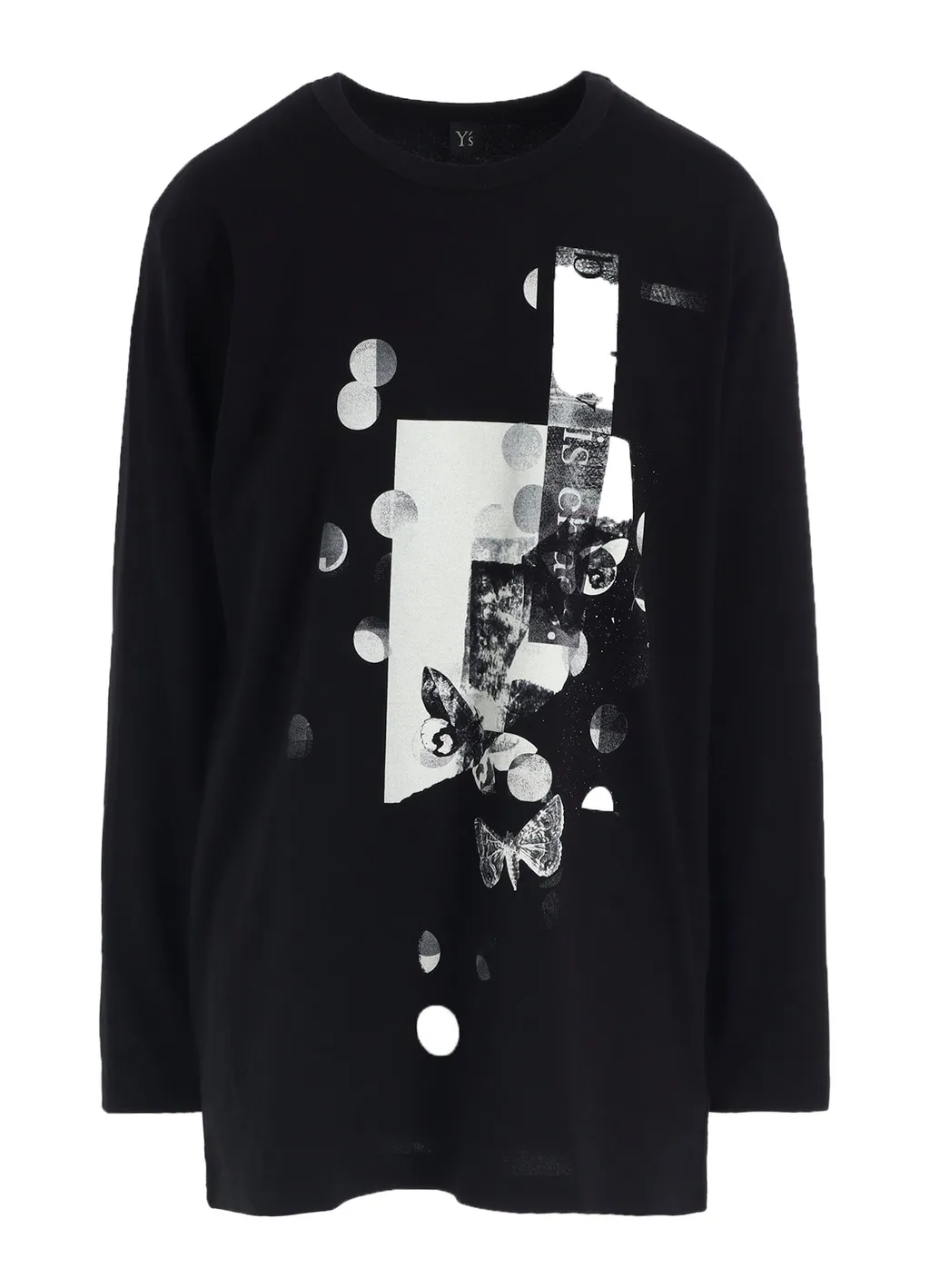 Polka Dot / Butterfly Print Long Sleeve T