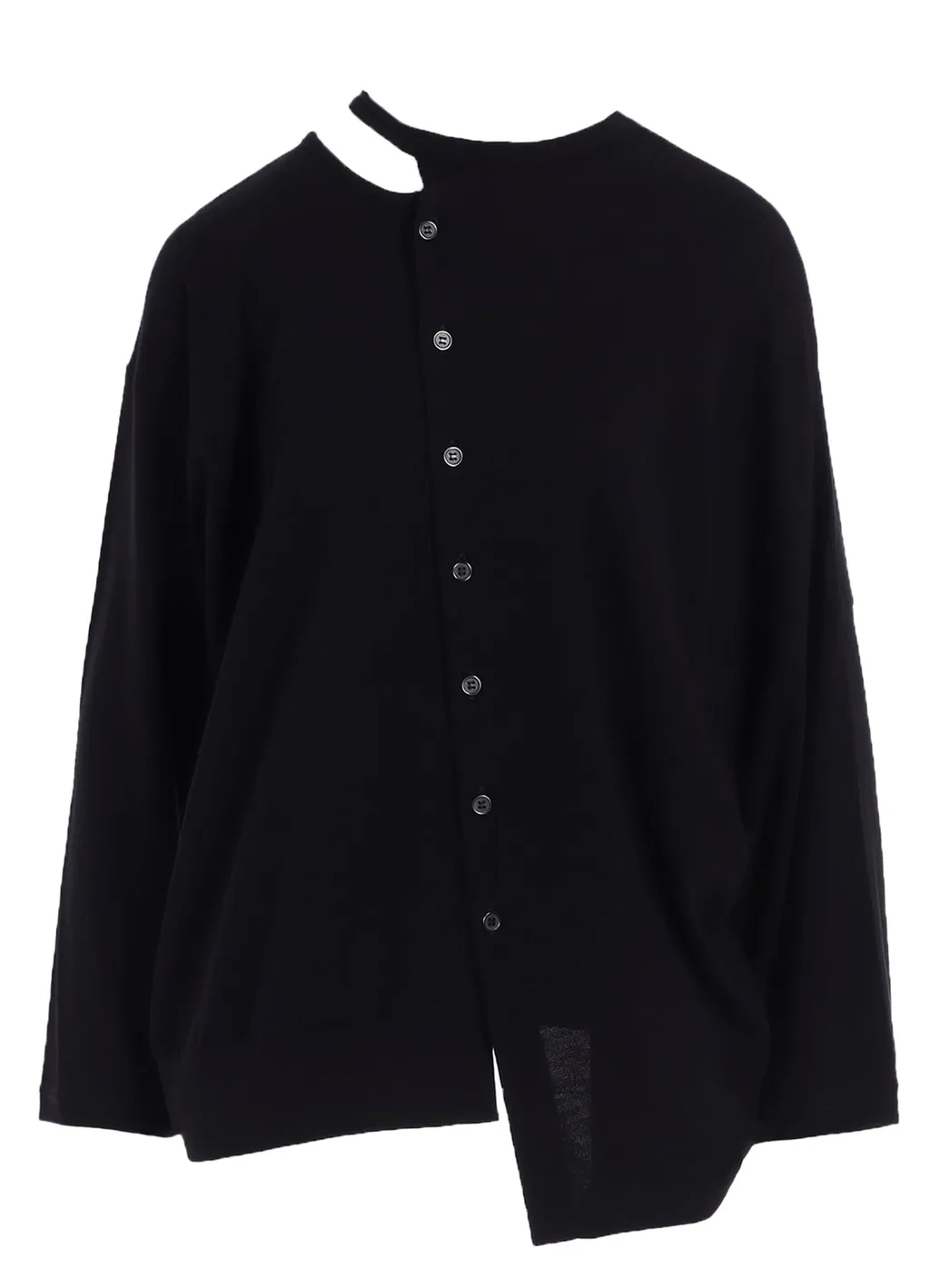 Soft Gauze Jersey Asymmetric Drape Cardigan