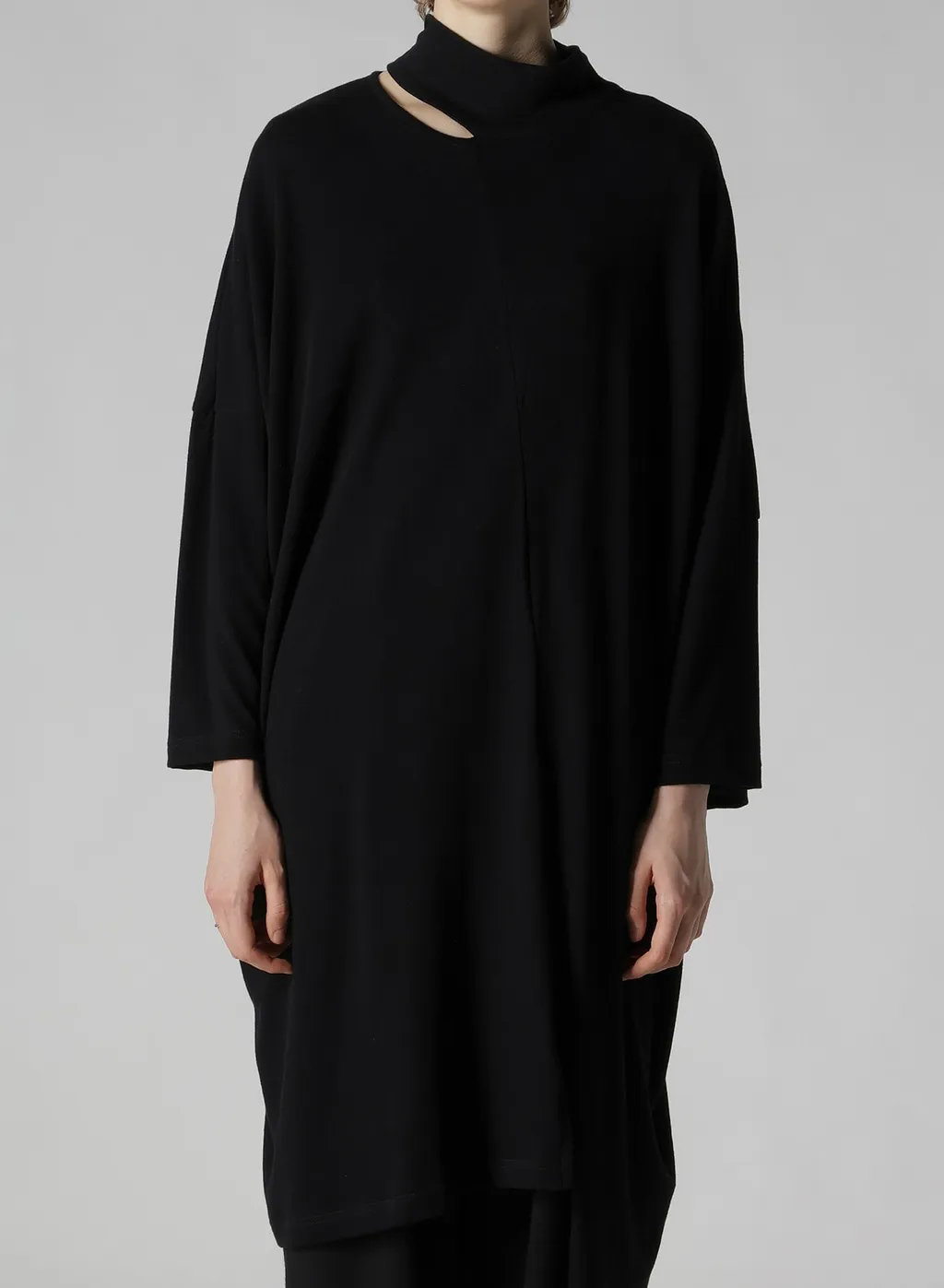 Soft Gauze Jersey Asymmetric Drape Dress