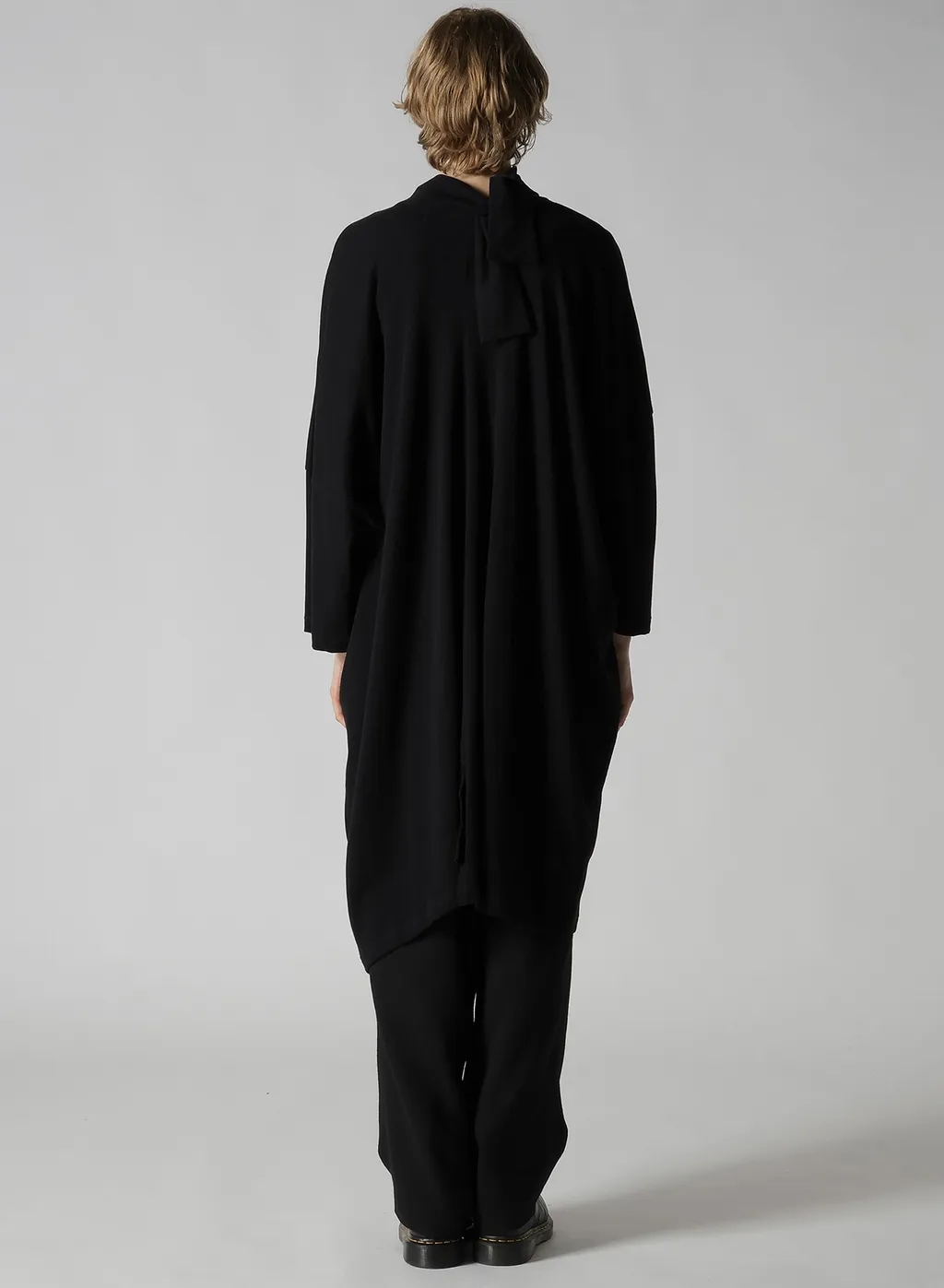 Soft Gauze Jersey Asymmetric Drape Dress