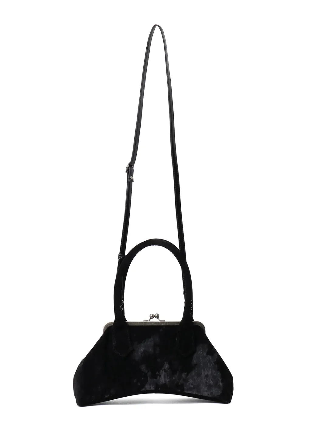 Discharge-Printed Velvet Curvy Bag L