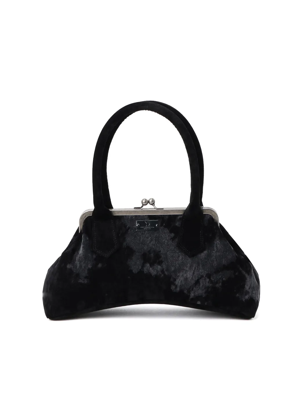 Discharge-Printed Velvet Curvy Bag L