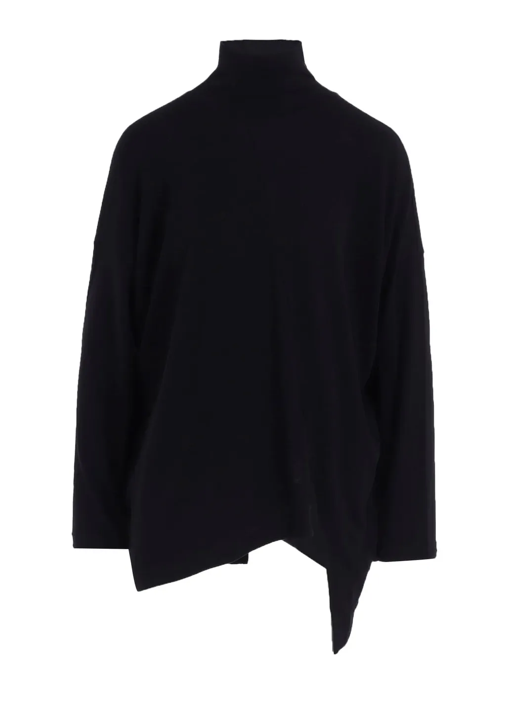 Soft Gauze Jersey Asymmetric Hi-Neck Pullover