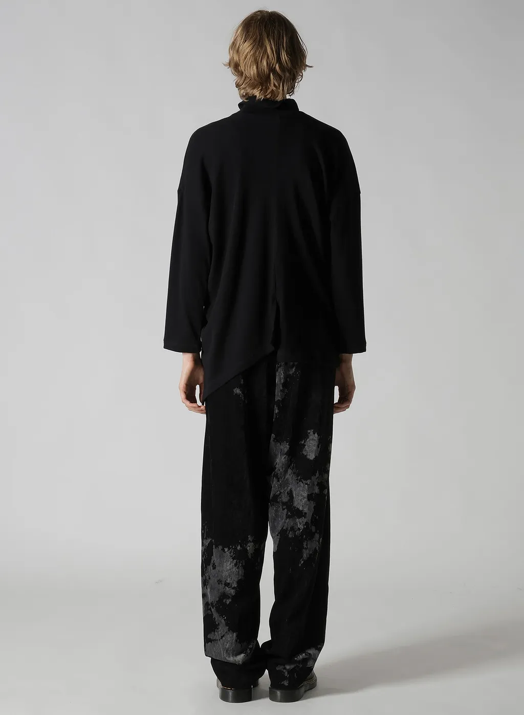 Soft Gauze Jersey Asymmetric Hi-Neck Pullover