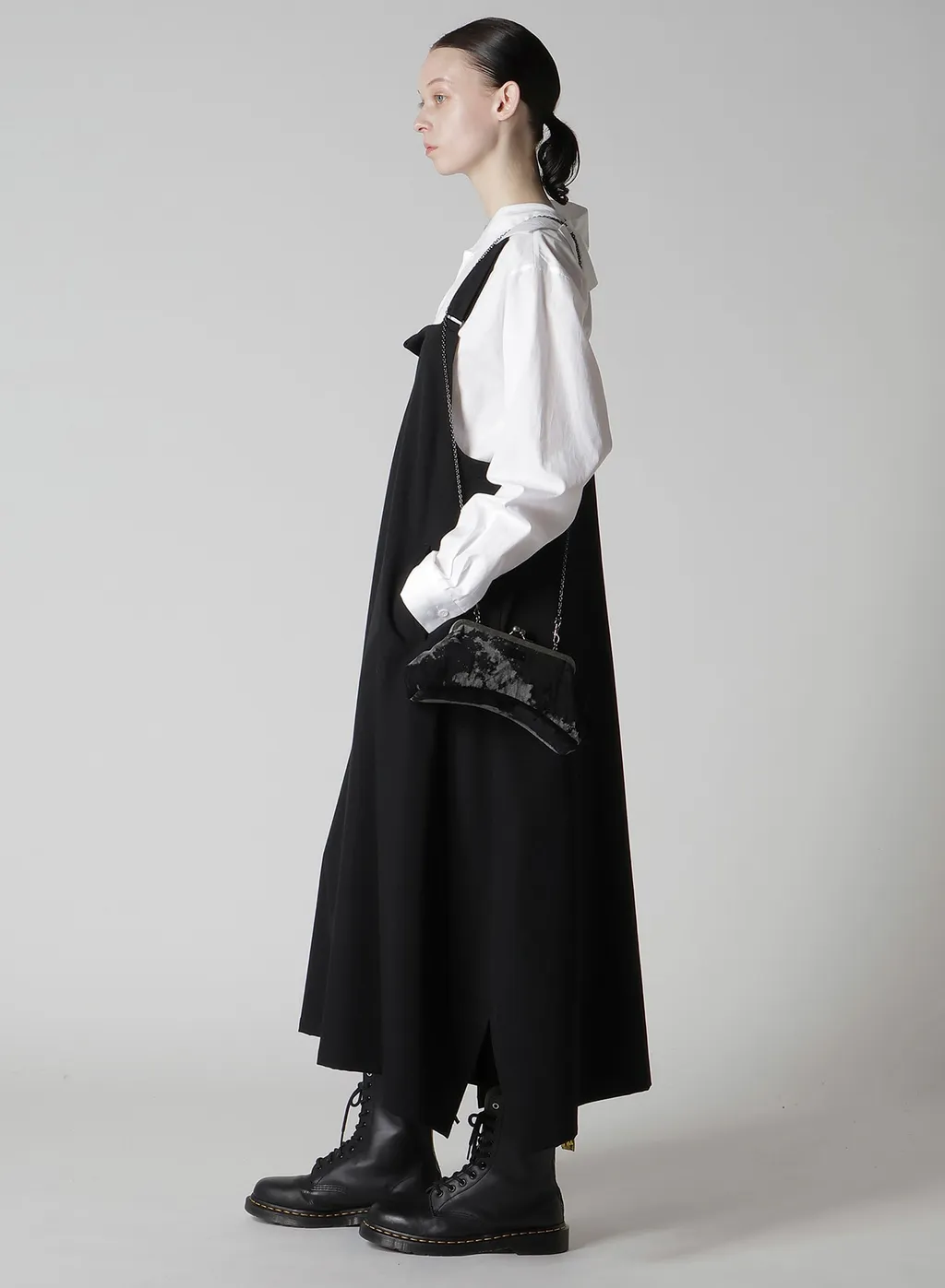 Discharge-Printed Velvet Curvy Bag M