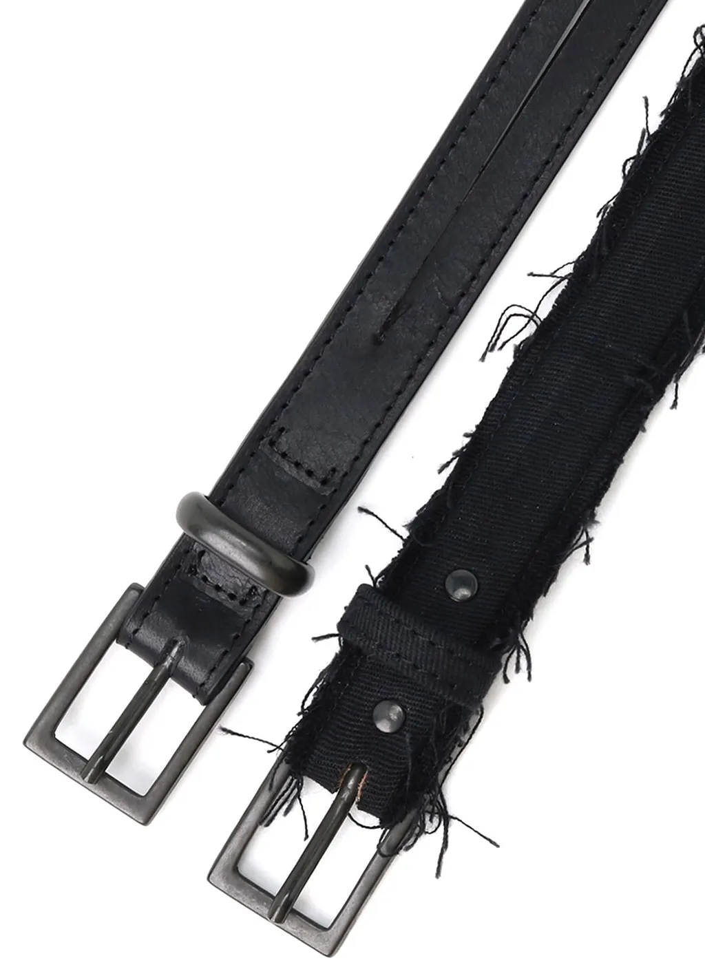 Leather/Cotton Twill Double Belt