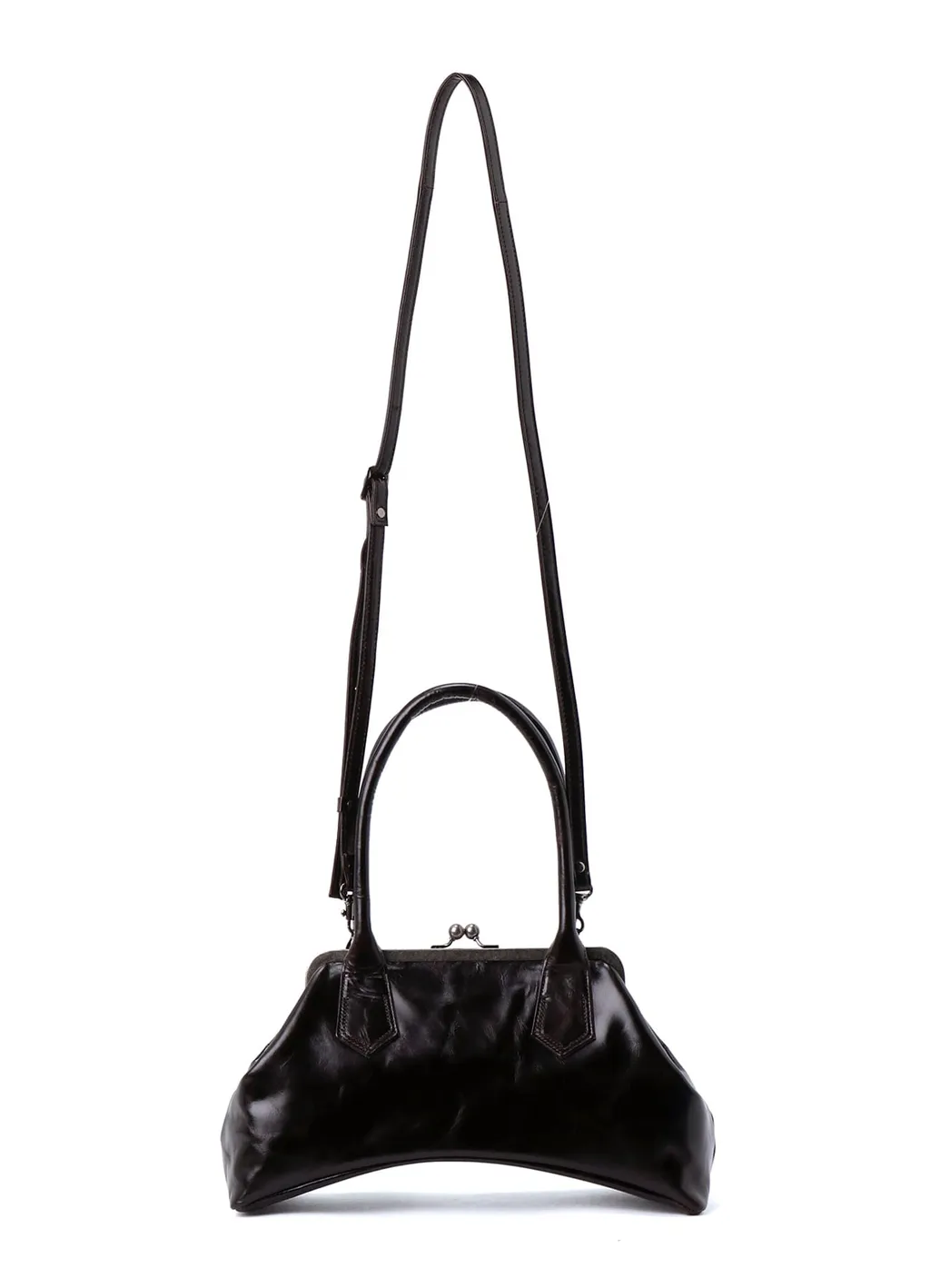 Glossy Leather Curvy Bag M