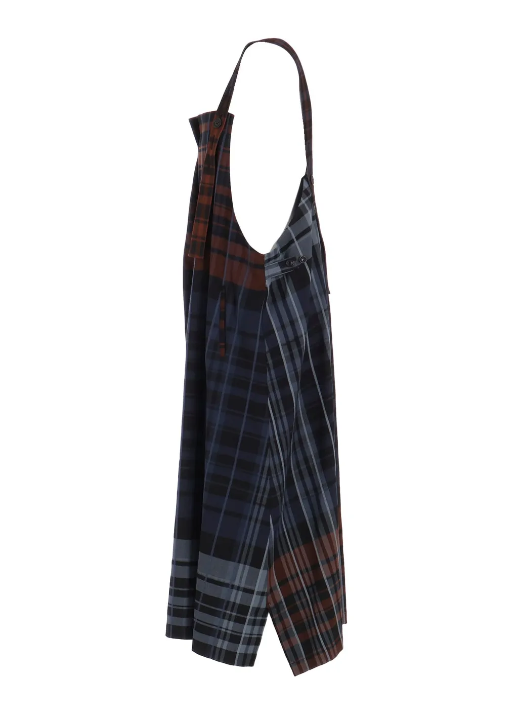 Wool Blend Plaid Strap Dress