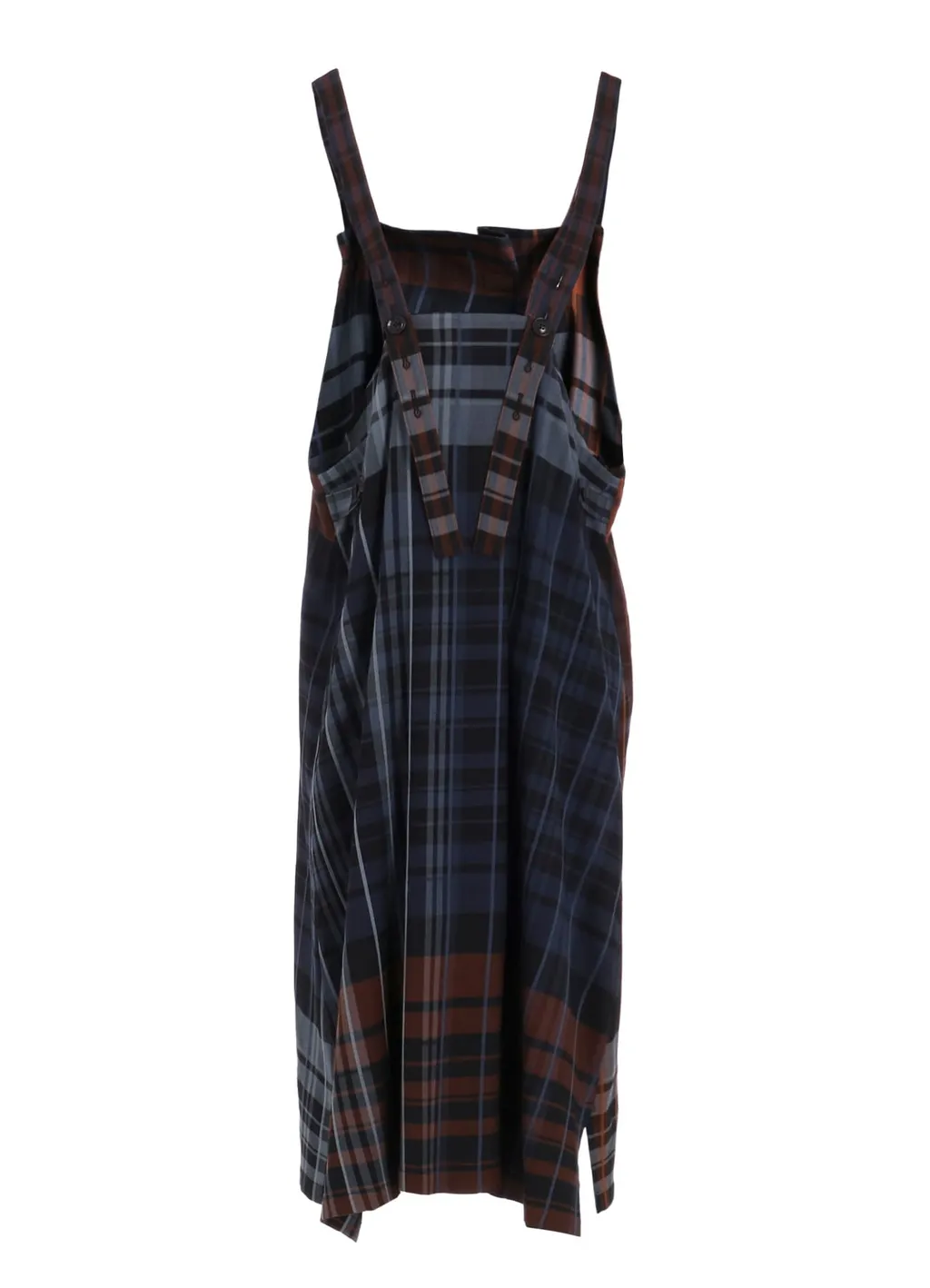 Wool Blend Plaid Strap Dress