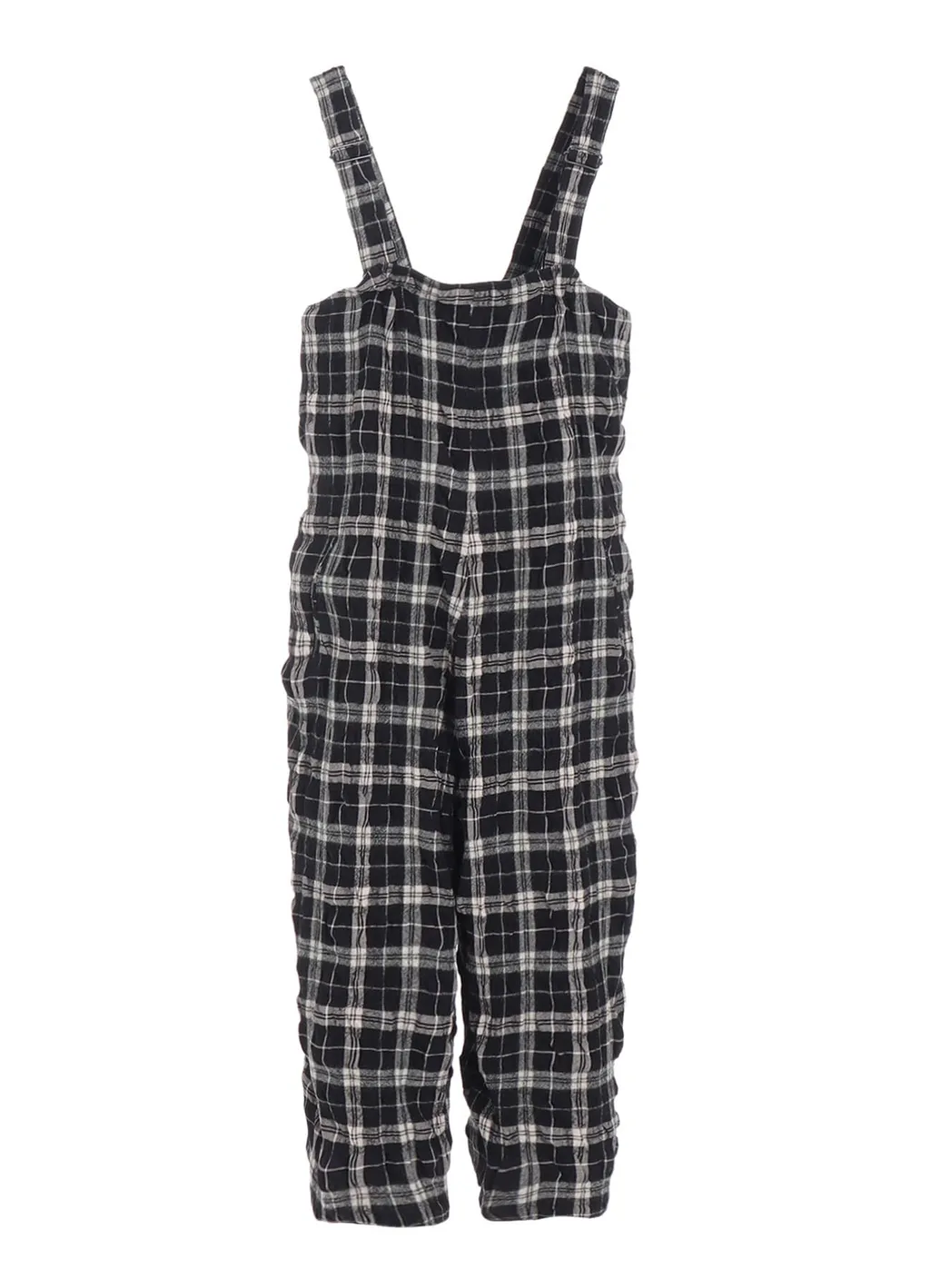 Milled Wool Cotton Plaid Dress