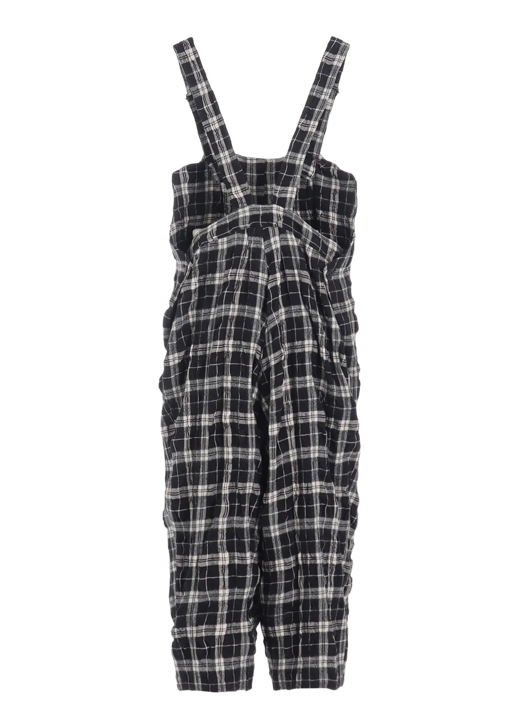 Milled Wool Cotton Plaid Dress