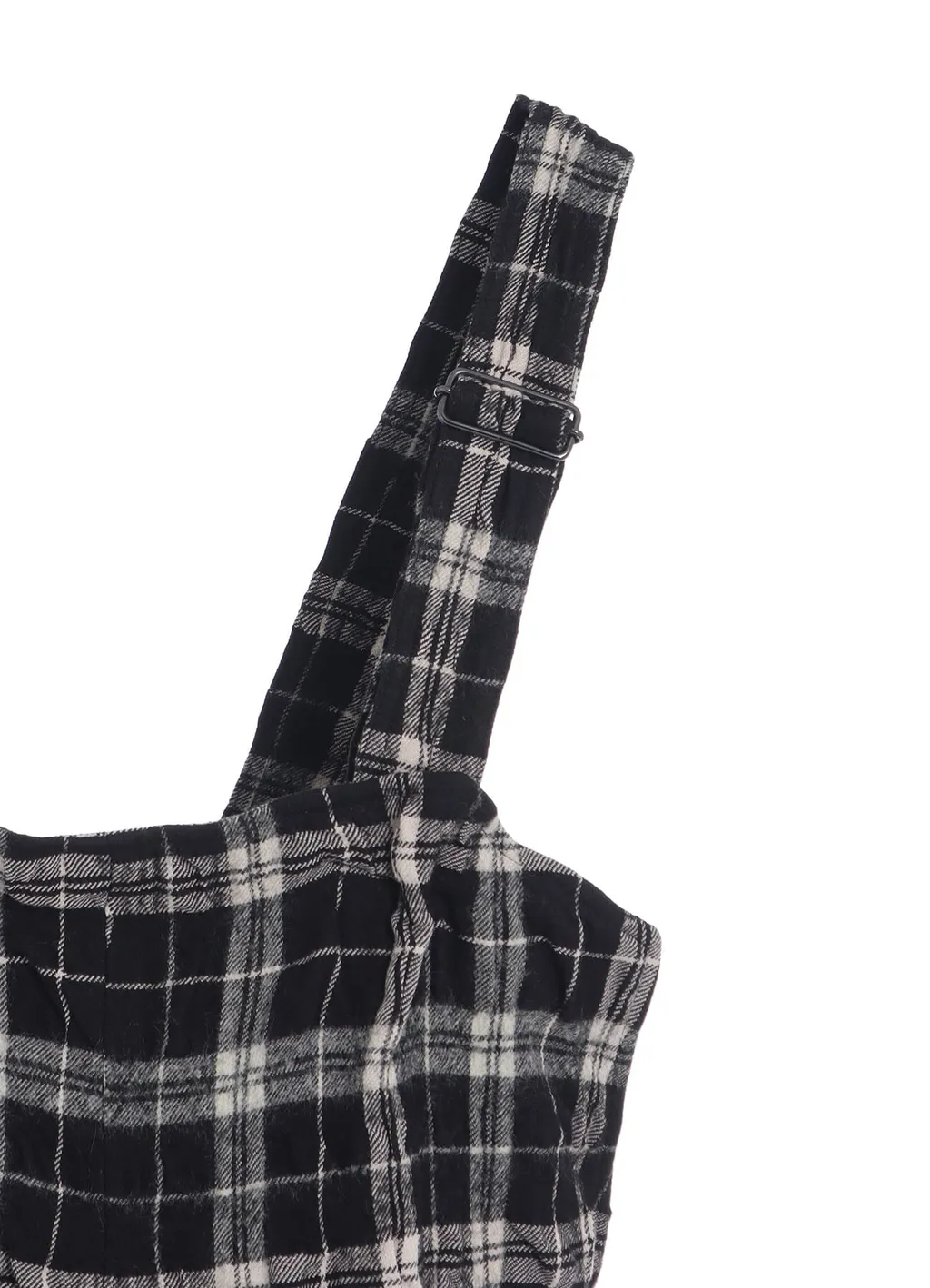 Milled Wool Cotton Plaid Dress