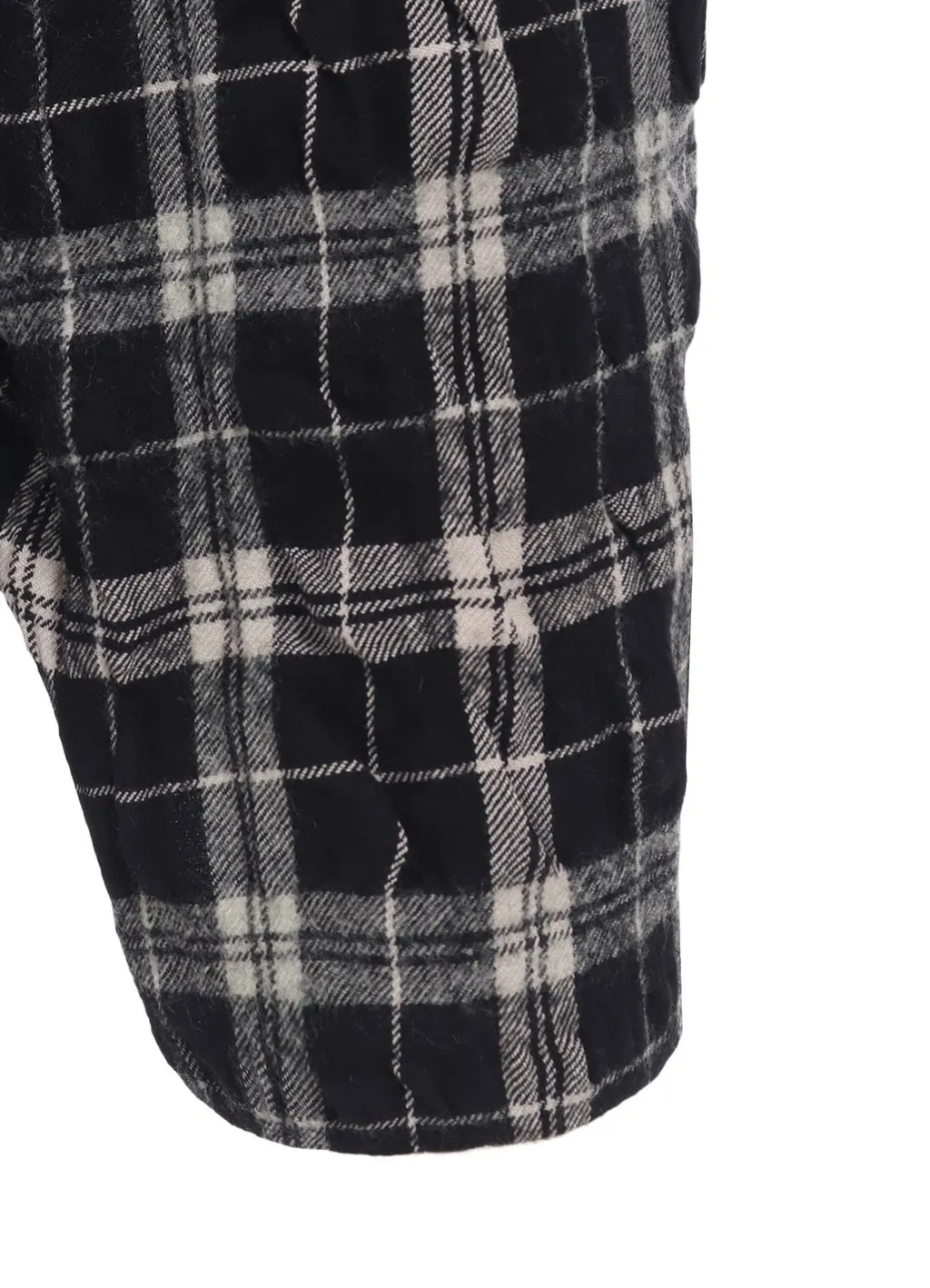 Milled Wool Cotton Plaid Dress