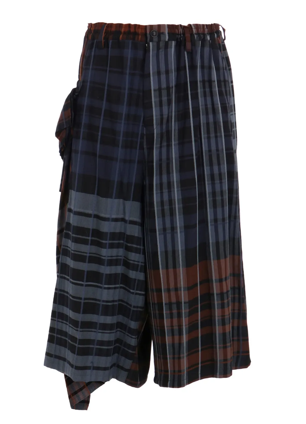 Wool Blend Plaid Pants