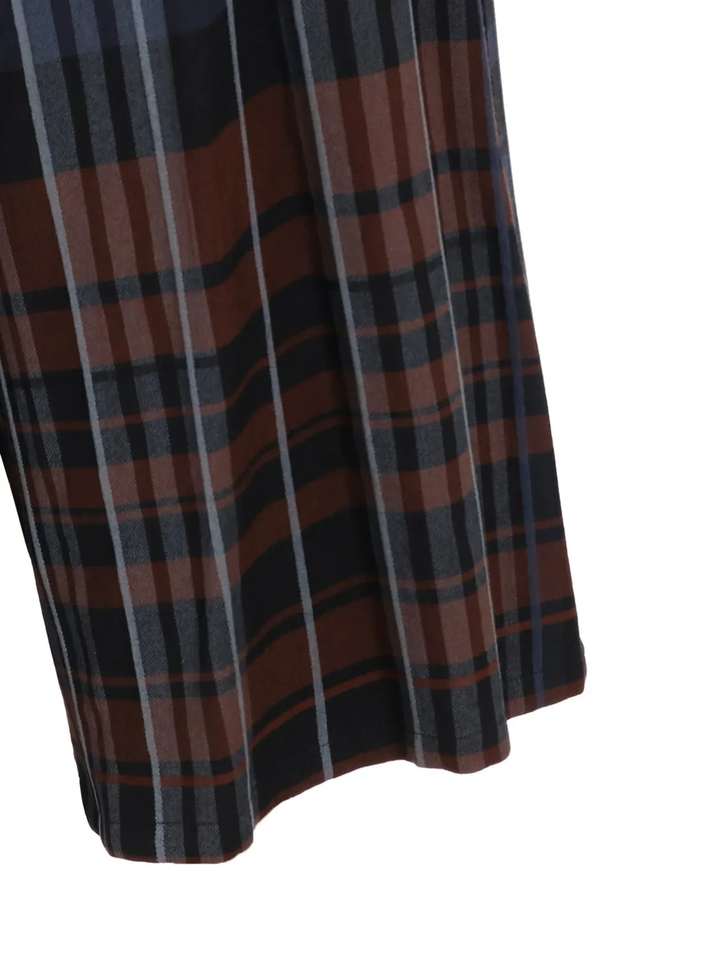 Wool Blend Plaid Pants