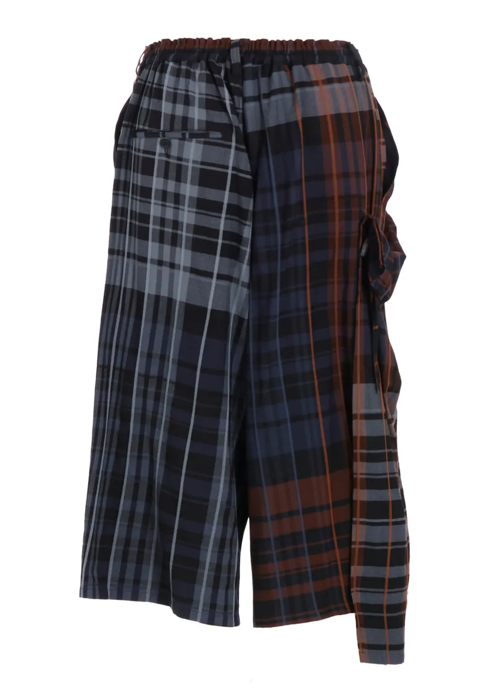 Wool Blend Plaid Pants