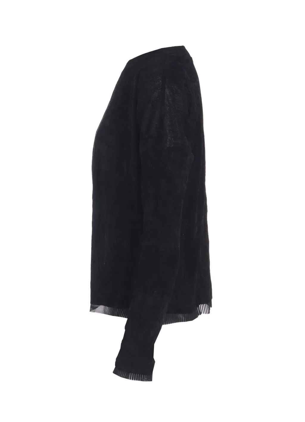 Flocked Tulle Round Neck Wide T