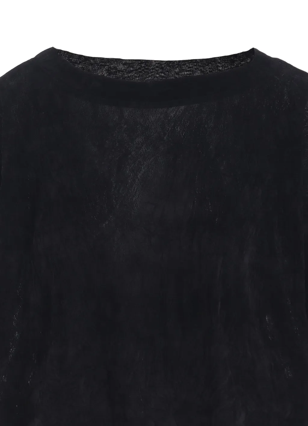 Flocked Tulle Round Neck Wide T