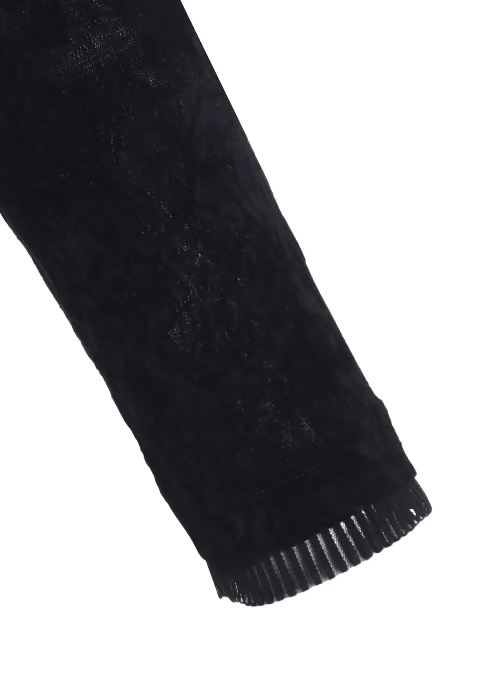 Flocked Tulle Round Neck Wide T