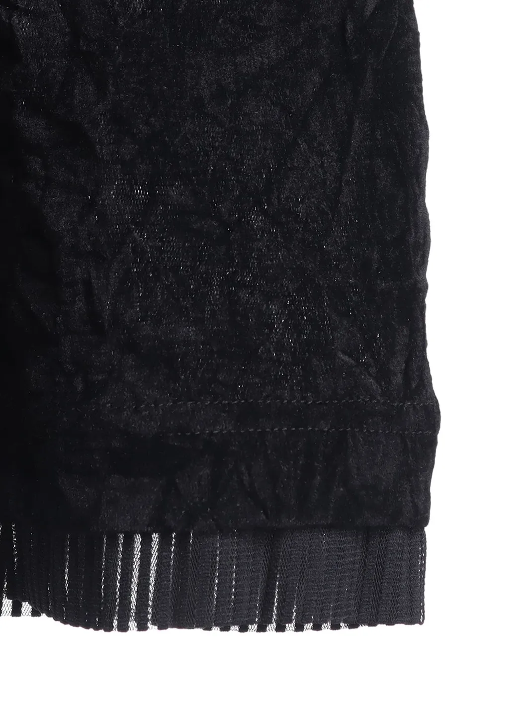 Flocked Tulle Round Neck Wide T