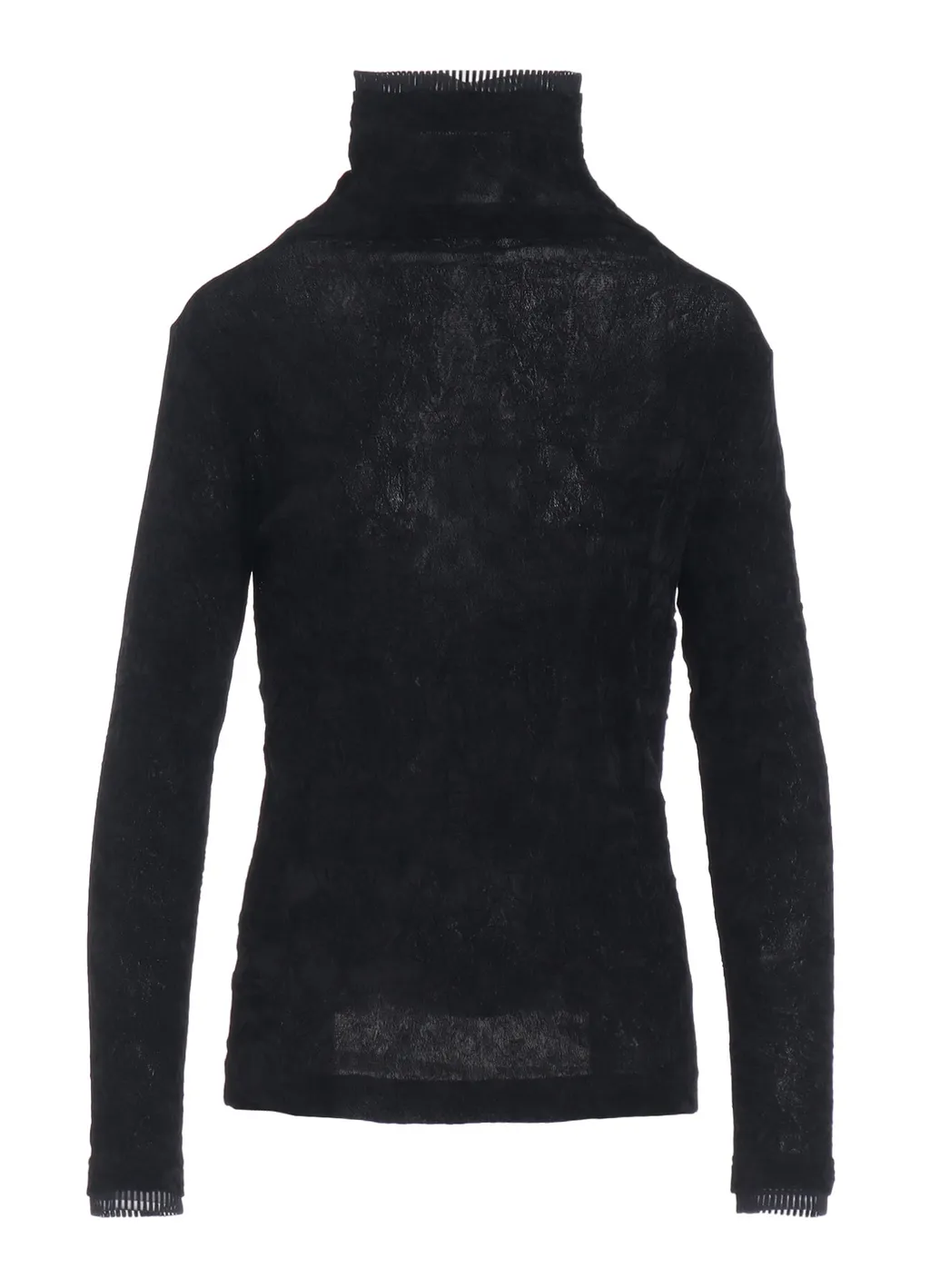 Flocked Tulle High Neck T