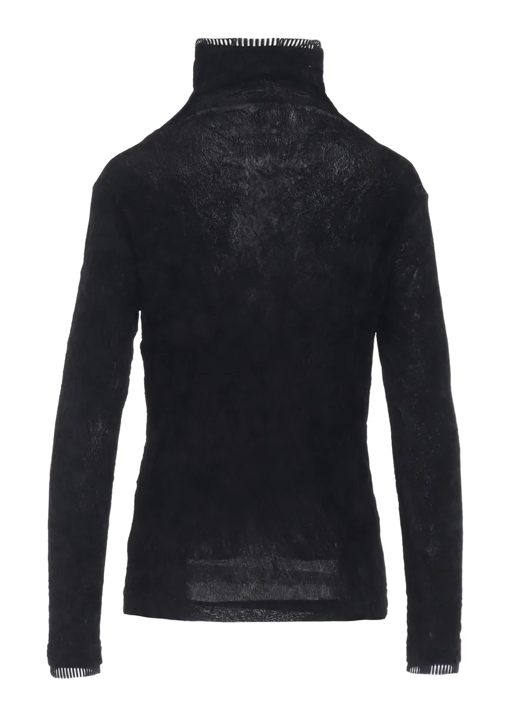 Flocked Tulle High Neck T