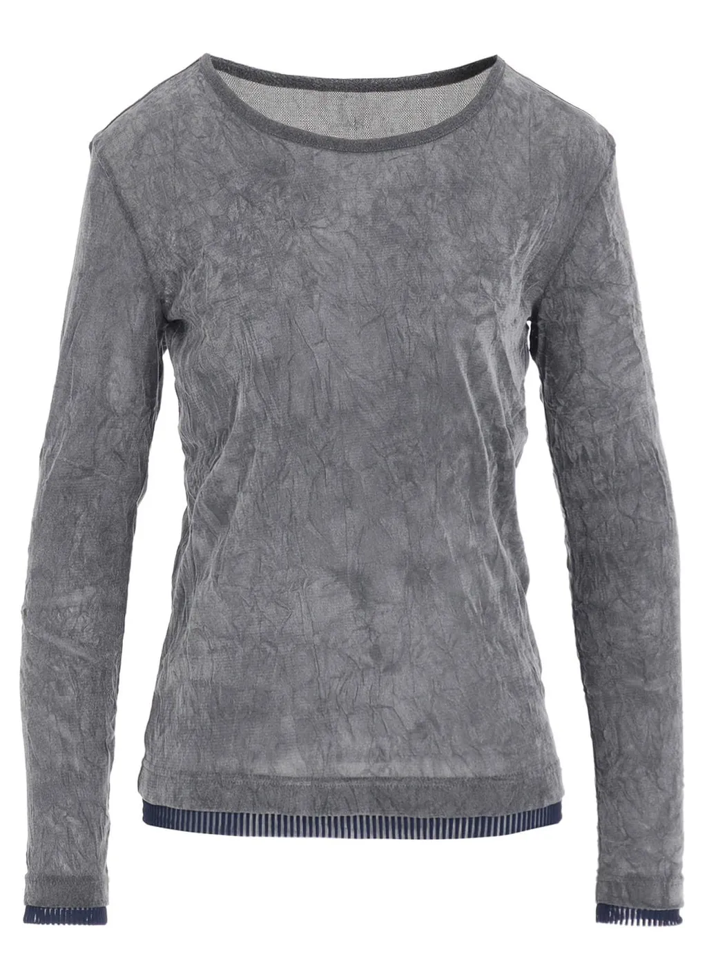 Flocked Tulle Round Neck T