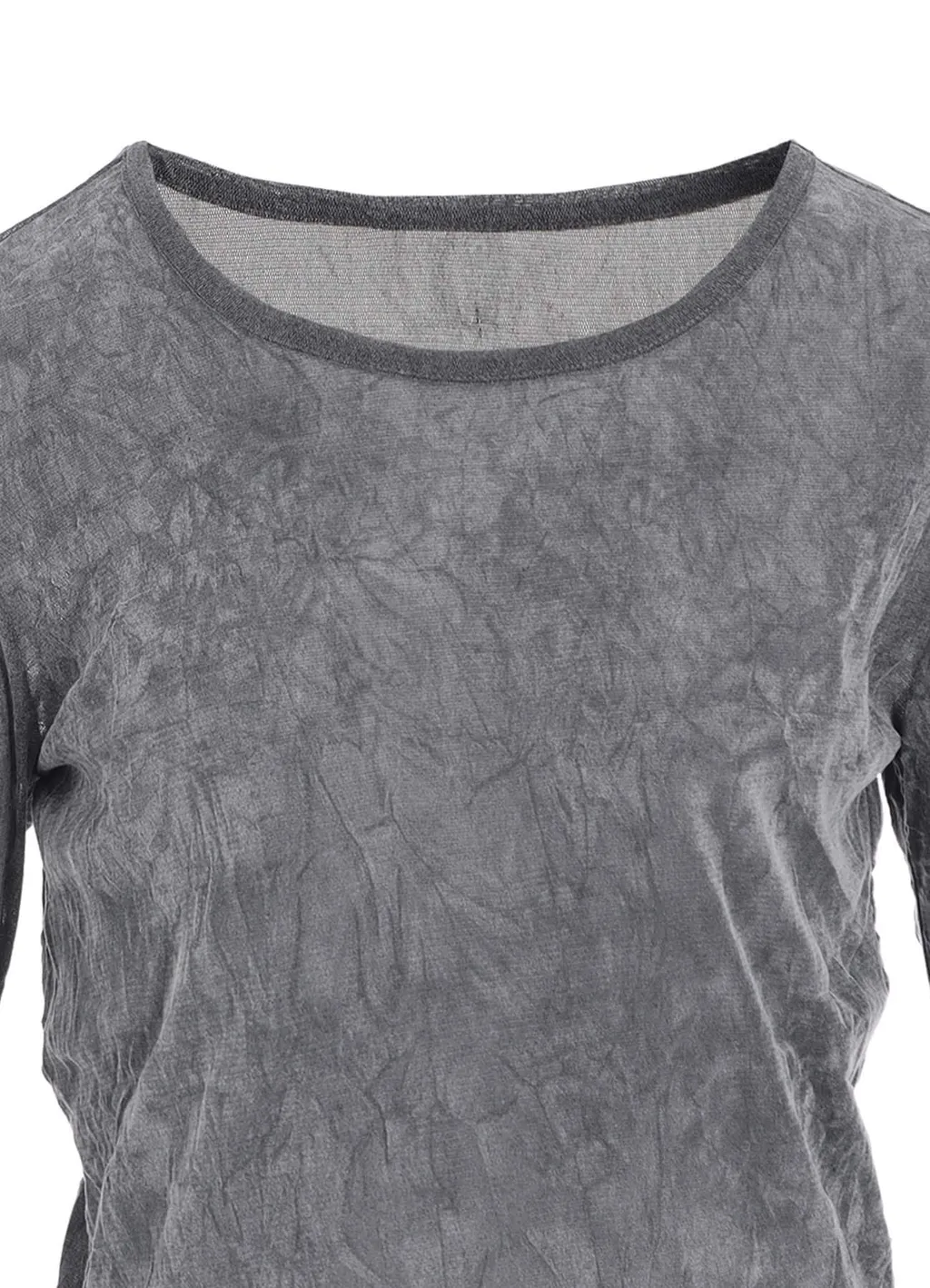 Flocked Tulle Round Neck T