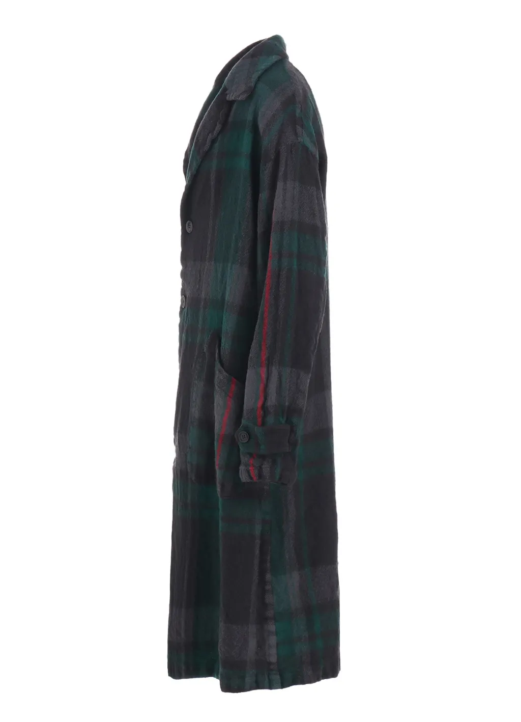 Milled Wool Plaid Coat