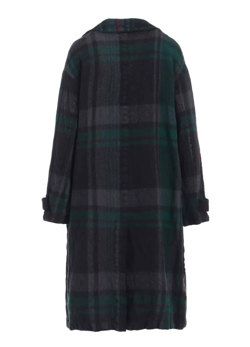 Milled Wool Plaid Coat