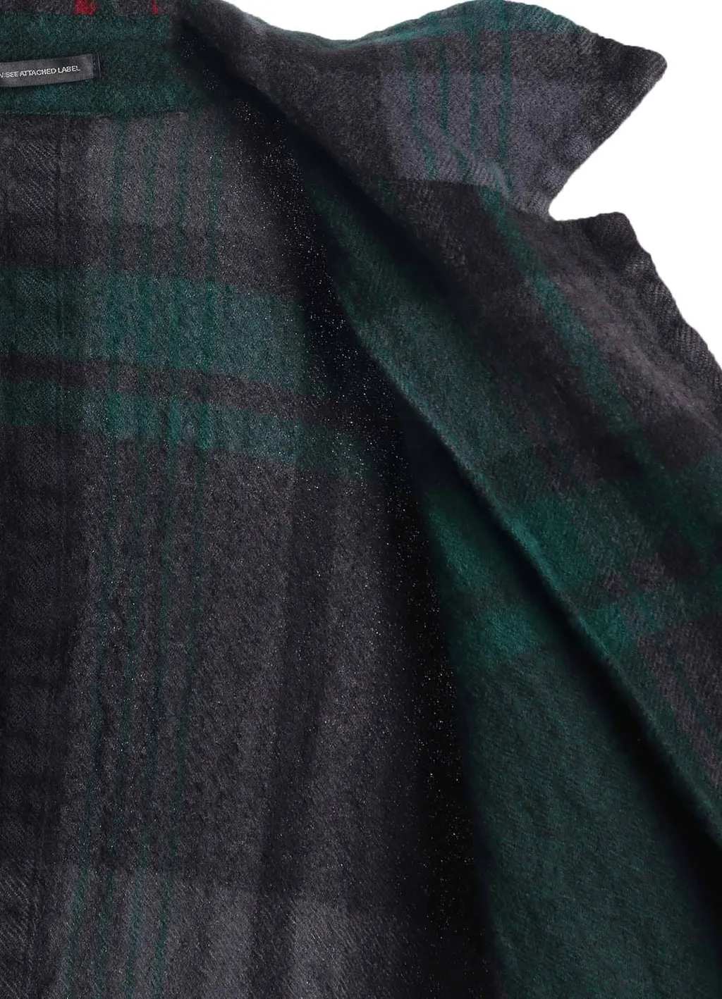 Milled Wool Plaid Coat