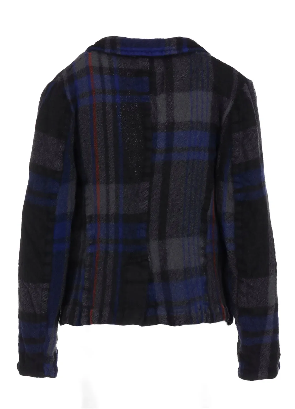 Milled Wool Plaid Jacket