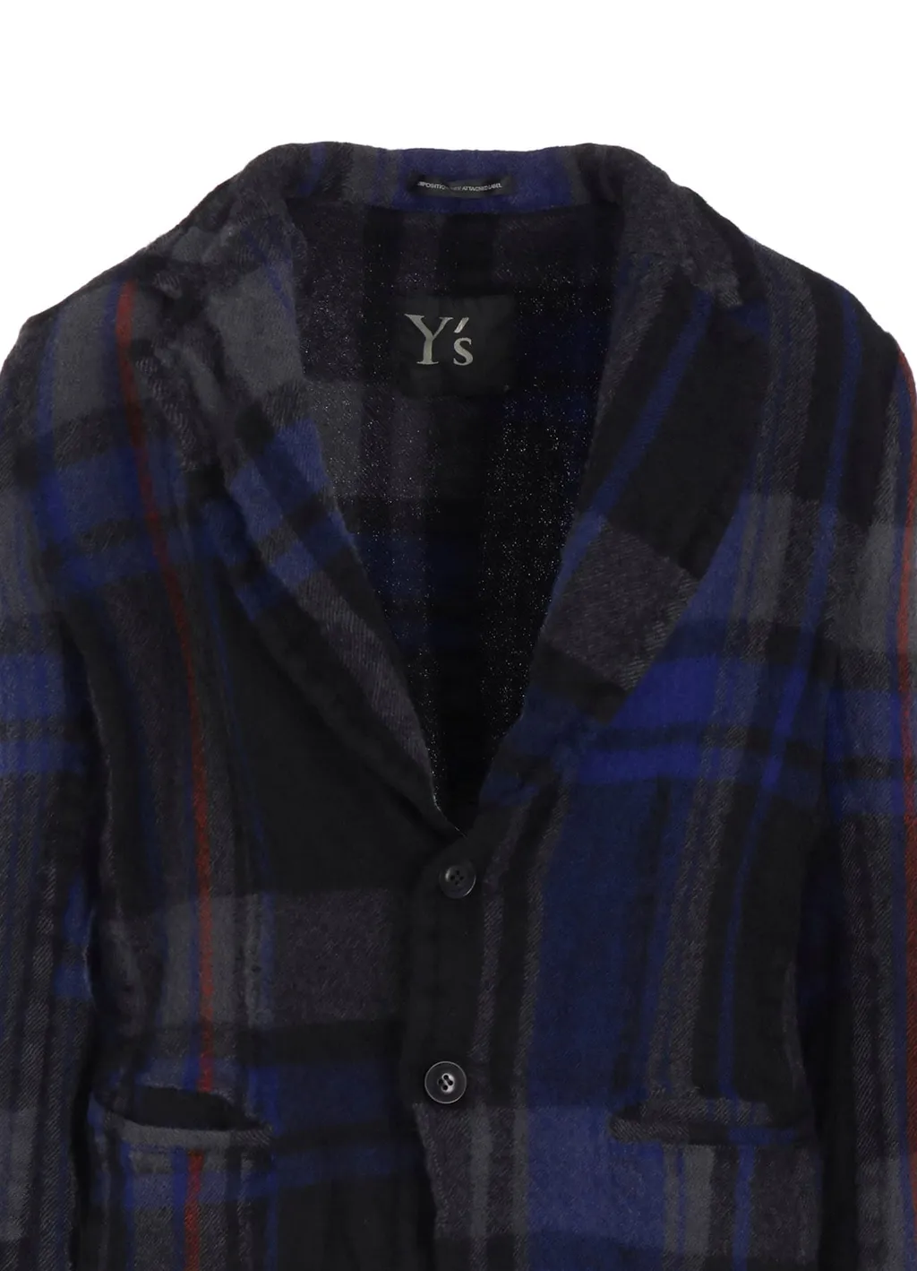 Milled Wool Plaid Jacket